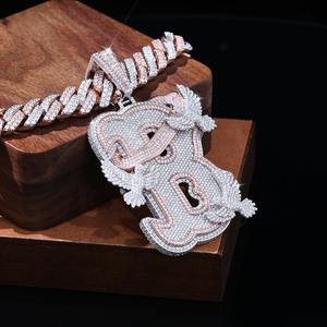 แหวนฮิปฮอปประดับเพชรสำหรับผู้ชายสุดพิเศษ14K ประดับเพชรแบบบาแกตต์งานหมั้นประดับสร้อยคอแฟชั่น - Product Image 1