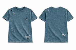 T-shirt personnalisé vintage délavé, couleur turquoise, en coton, unisexe, coupe oversize, streetwear, vierge, OEM, vente en gros - Product Image 5