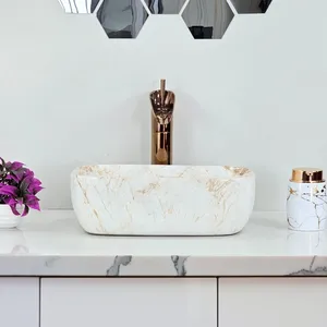 Stone Era Luxury Premium Marble Wash <b>Basin</b> Table Top Customized Design Durable and Eco-Friendly SE-65 for Bathroom Home Use - Product Image 4