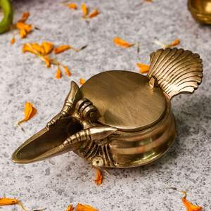 Chirag Diya Modern Design Handcrafted <b>Brass</b> <b>Oil</b> <b>Lamp</b> Showpiece for Wedding and Festival Gifts - Product Image 4