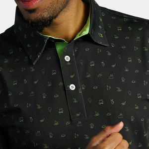 เสื้อโปโลวิ่งประสิทธิภาพสูง ดูดซับความชื้น ออกแบบได้ตามต้องการ เสื้อกอล์ฟแขนสั้นลำลอง เสื้อยิมโพลีเอสเตอร์สั่งทำพิเศษสำหรับผู้ชาย - Product Image 4