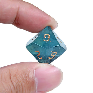 High quality stone dice crystal Green Calcite crystal reiki healing gemstones <b>Engraved</b> custom dice set Vikings - Product Image 6