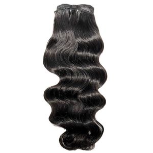 Extensions de cheveux humains ondulés, noir, longueur moyenne - Product Image 3