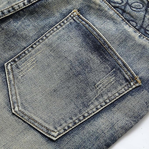 Pantalones Cortos de Mezclilla OEM con Lavado Ácido, Unisex, Estilo Urbano Holgado, Vintage, de Algodón, Venta al por Mayor - Product Image 3