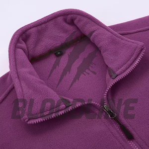 Veste polaire coupe-vent pour femme, manches longues, couleur violette, imprimé par sublimation motif éclair, pour l'automne et les activités de plein air - Product Image 5