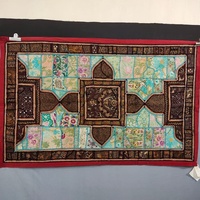 Hiasan Dinding Tradisional India yang Menakjubkan, Bordir Tribal, Gaya Bohemian, Kain Katun Vintage