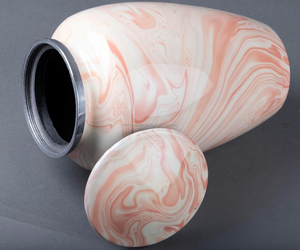 Urnes commémoratives pour cendres humaines Urnes décoratives abordables fabriquées à la main pour cendres humaines Femme et homme-Orange Dip - Product Image 6