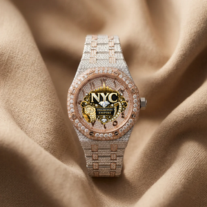 Reloj Mecánico de Lujo para Hombre, Estilo Antiguo, con Moissanita, VVS, Analógico, de Acero Inoxidable, Cristal, Proveedor Directo de la India - Product Image 1