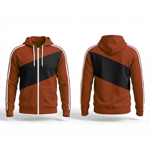 Sweat-shirt à capuche zippé intégral en molleton épais, pour hommes, femmes et jeunes, veste de sport pour l'entraînement - Product Image 1