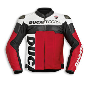 Chaqueta de Motociclismo Ducati de Cuero, Impermeable, Estampada, Unisex para Adultos - Product Image 1