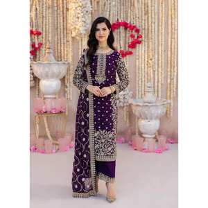 Top-Plazzo y Dupatta Set con bordado pesado Tamaño XL para look de fiesta - Product Image 2