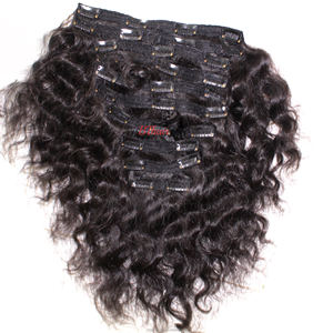 Add instant volume and bounce with curly hair <b>extensions</b> <b>clip</b> in - 100% human hair, easy to apply, natural and seamless - Product Image 4