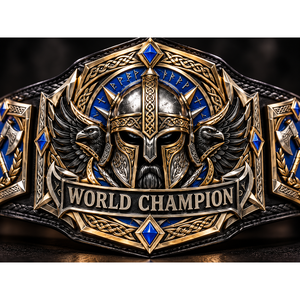 Ceinture de championnat Viking Valor personnalisée, lutte, boxe, MMA, plaques métalliques droites, logo personnalisé, longueur 2,2 m, 50 mm, unisexe - Product Image 5