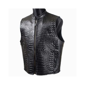 Chaleco de cuero encerado de diseño 2026, transpirable, con botones y hebillas vintage, chaleco de cuero encerado a la moda - Product Image 6