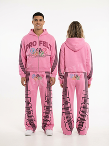 Conjunto Deportivo de Invierno para Hombre al por Mayor con Rayas Blancas, Sudadera con Capucha y Pantalones de Entrenamiento, Talla Grande, 100% Algodón - Product Image 6