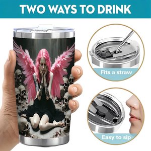 Stainless Steel Tumbler 20oz <b>Double</b> <b>Wall</b> Thermal Insulated Travel <b>Mug</b> For Camping And Outdoor Use - Product Image 5