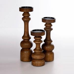 Porte-bougies décoratifs artisanaux en bois de manguier écologiques pour Noël, design rustique pour la maison et le salon - Product Image 4