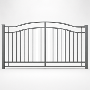 Puerta de Entrada de Doble Hoja para Garaje, Patio y Hogar, Resistente, de Hierro Negro con Recubrimiento en Polvo, Impermeable, para Mayor Seguridad - Product Image 2