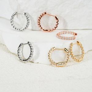 High Quality Zircon Stud Earrings 925 Sterling Silver <b>Gold</b> Plated Luxury Bridal Jewelry Available at Best Market Price - Product Image 1