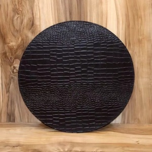 Mantel Individual redondo de cuero Real, fácil limpieza, impermeable, aislamiento térmico de cuero, mantel antideslizante para mesa para el hogar y el restaurante - Product Image 1