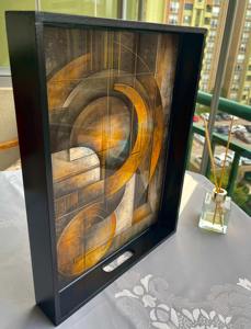 Plateau en bois imprimé avec logo d'équipe pour les fêtes de porte-à-porte, idéal pour le service des aliments lors des jours de match, vente en gros de plateaux de service - Product Image 3