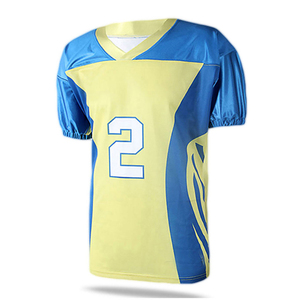 เสื้อฝึกซ้อมอเมริกันฟุตบอลแบบสั้น พิมพ์ลายโลโก้ทีมตามสั่งด้วยเทคนิค Sublimation ระบายเหงื่อได้ดี ต้านเชื้อแบคทีเรีย ระบายอากาศได้ดี แห้งเร็ว - Product Image 5