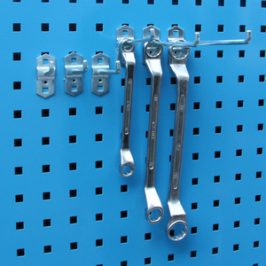 Tablero Perforado con Agujeros Cuadrados, Soporte para Herramientas, Gancho Recto Simple Reforzado, Accesorios para Colgar en el Tablero, Exhibidor de Materiales - Product Image 1