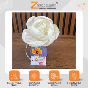 Logo et tailles personnalisés disponibles, vente en gros, fabriqué en Inde, fleurs artificielles en bois de Sola écologiques faites à la main pour la décoration de la maison - Product Image 2