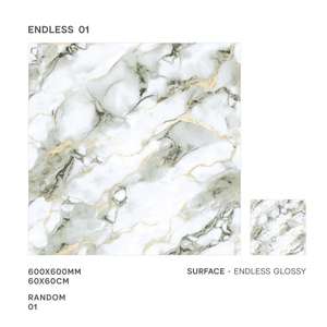 Usine Vistaar Qualité d'exportation 600x600 Brèche brillante Design Crema 60x60 Carreaux de porcelaine Carreaux de céramique en marbre bon marché - Product Image 3