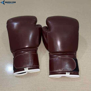 Customizable High-quality PU Leather Boxing Gloves Breathable Moisture-wicking Adjustable Wrist <b>Strap</b> Hook Loop Closure for - Product Image 4