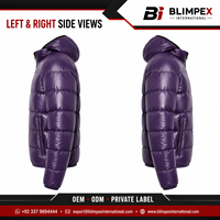 Veste à capuche matelassée unisexe personnalisée, réfléchissante, durable, en toile, zippée, sportive, coupe-vent, décontractée, imperméable et à séchage rapide