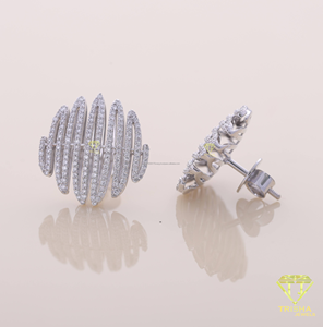 Luxury Moissanite Diamond Statement <b>Earrings</b> 925 Sterling <b>Silver</b> Pave <b>Set</b> Designer <b>Earrings</b> For Women Fine Jewelry - Product Image 3
