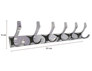 6 Pin Aluminium Cloth <b>Hook</b> <b>for</b> Doors and <b>Walls</b> Premium Quality SS202 - Product Image 2
