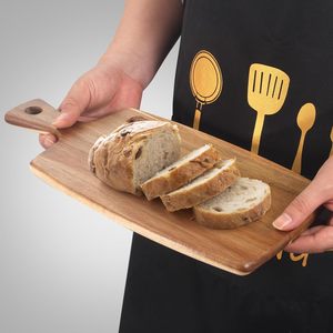 Planche à découper en bois avec poignée, petite planche de service pour charcuterie, planche à découper de cuisine, planche de service pour fromage, fruits et pain - Product Image 2