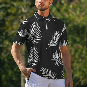 Chemises pour hommes en tissu polyester léger tricoté, avec poche, manches courtes, impression de logo personnalisé pour l'approvisionnement en vêtements de golf - Product Image 2