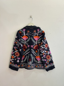 Chaqueta Bordada de Algodón TNT para Mujer, Abrigo Bohemio Tradicional Hecho a Mano - Product Image 6