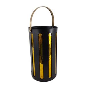 Hot Selling Luxury Design Home Decorative <b>Glass</b> And Iron Modern <b>Lantern</b> For Home Decor Black And Gold Color Handmade - Product Image 1