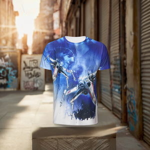 Custom Digital Sublimation Print Front Eco-Friendly Breathable Quick Dry Regular Fit Cotton Polyester Men High Street T-shirt - Product Image 4