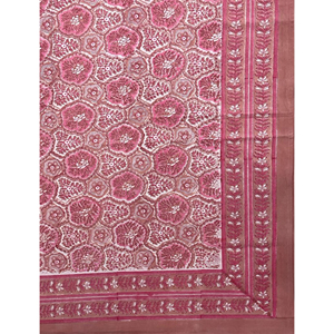 ผ้าปูที่นอนลายเรขาคณิตสีชมพูคู่ 200TC ผ้าฝ้ายพิมพ์ลายด้วยมือ ระบายอากาศได้ดี เหมาะสำหรับใช้ในบ้าน โรงแรม และโอกาสพิเศษ - Product Image 2