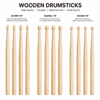 Solid Wood Drumsticks Custom Wooden Drum Sticks OEM ODM Professional Drumsticks for Practice Performance Recording