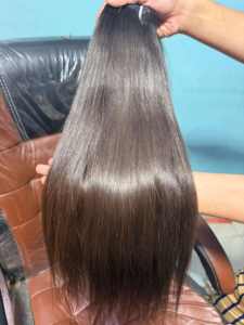 Extensions de cheveux naturels vietnamiens non-Remy, doux et durables, lisses comme des baguettes, à double trame, vente en gros - Product Image 4