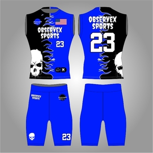 Tenue de football américain 7v7 fluorescente par sublimation pour jeunes, ensemble de compression sublimé pour football 7 sur 7 - Product Image 1