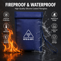 Sac Faraday ignifuge personnalisé, blocage de signal à 100 %, étui pour clé de voiture, pochette de protection RFID, sacs et étuis à usage spécial
