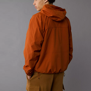 Chaqueta Anorak de Nailon con Camuflaje Personalizada para Hombre, Cuello Alto Informal de Invierno con Cierre de Cremallera de un Cuarto y Logotipo Frontal - Product Image 5