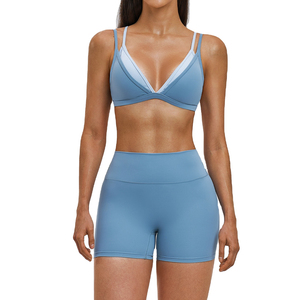 Ensemble soutien-gorge de sport pour femme, haute performance, respirant, en Spandex/Nylon, léger, de haute qualité, personnalisable, avec ajustement frontal, le plus vendu - Product Image 1