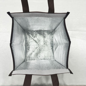 Sac isotherme non-tissé réutilisable imprimé de logo personnalisé d'usine sac thermique sac fourre-tout avec Velcro - Product Image 5