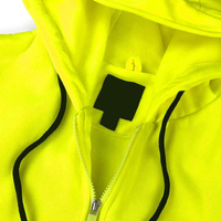 Sudadera de Seguridad Unisex con Cremallera Completa, Reflectante, de Alta Visibilidad, Transpirable, de Forro Polar, para Trabajo, Casual, de Moda, para Construcción, de Manga Larga