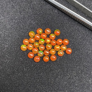 Opale d'Éthiopie naturelle ronde plate cabochon 2mm 4mm 6mm 8mm 10mm, opale de feu orange, pierres précieuses de bonne qualité pour la création de bijoux - Product Image 4