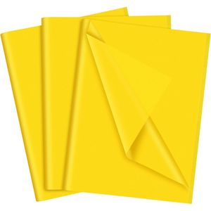 Sacchetti Regalo in Carta Velina Gialla, 60 Fogli, 14 x 20 Pollici, Confezione Regalo Giallo Brillante per Artigianato e Compleanni - Product Image 1