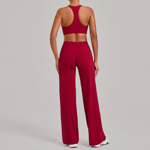 Women Sportswear Workout Sport Flared Gym Fitness Breathable Yoga Active Wear <b>Sets</b> - Product Image 3